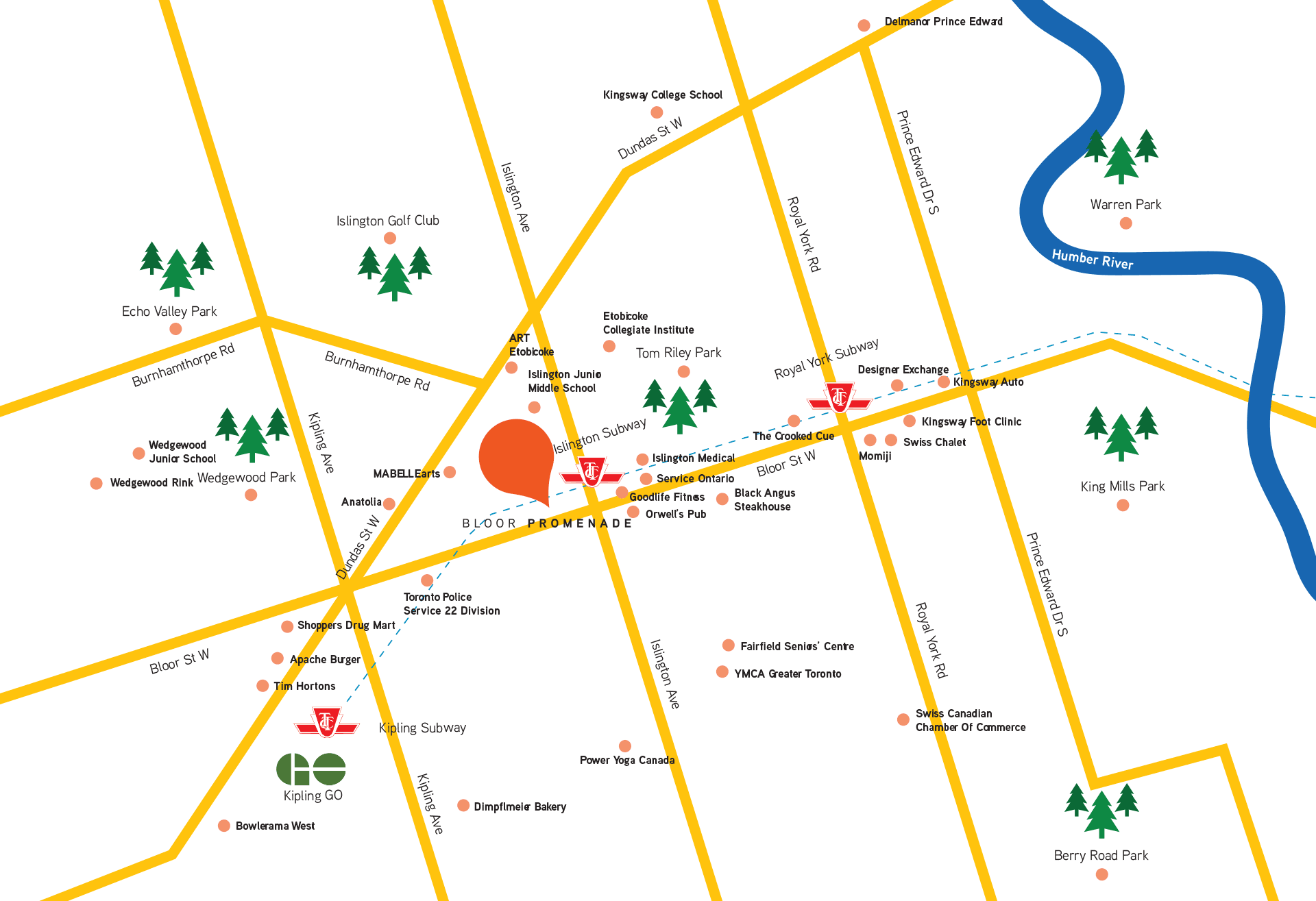 Bloor Promenade Neighbourhood Map