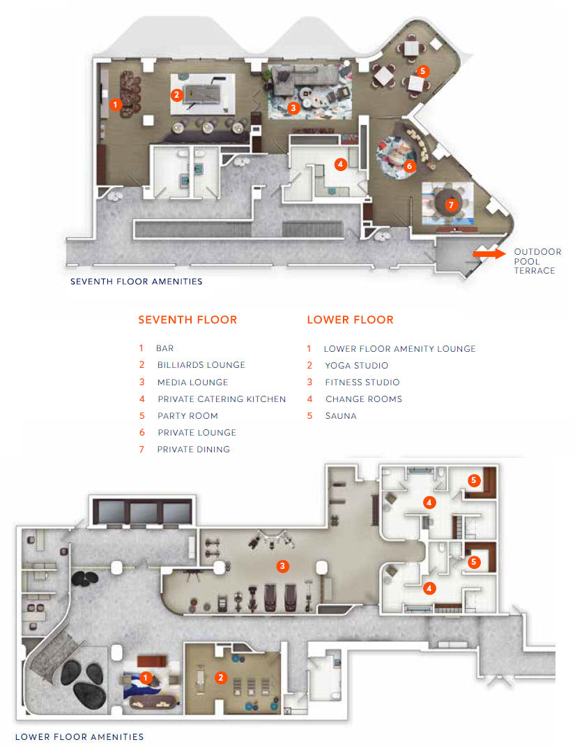 Aqualuna 7th floor amenities