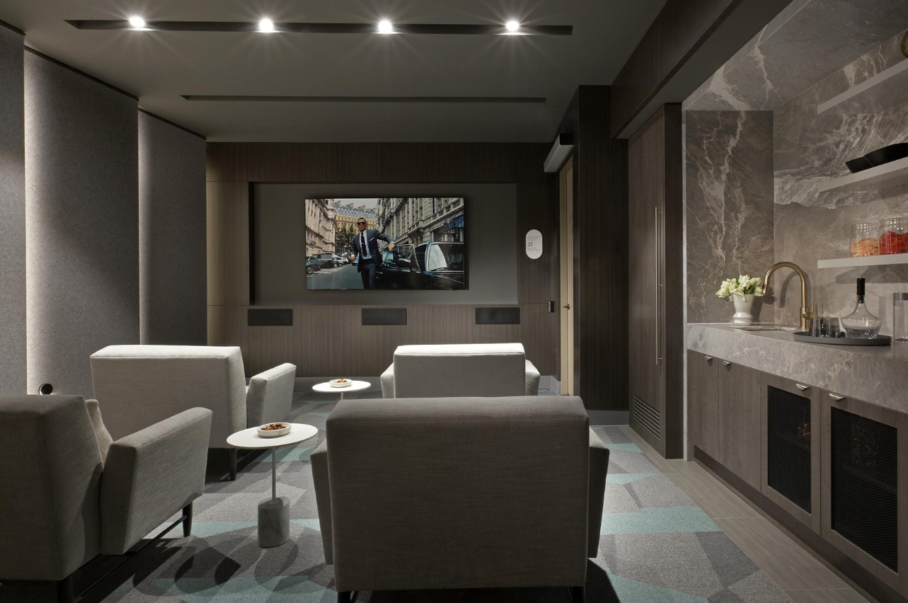 Theatre Room at Aquabella Bayside. Theatre Room at Aquabella Bayside.